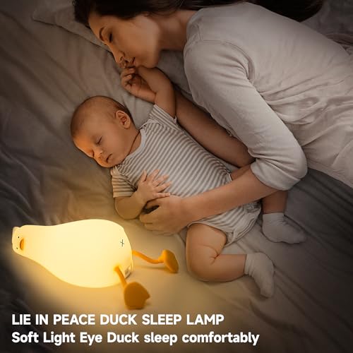 Lying Flat Duck Night Light, LED Squishy Duck Lamp