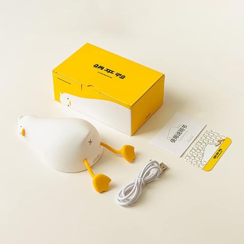 Lying Flat Duck Night Light, LED Squishy Duck Lamp