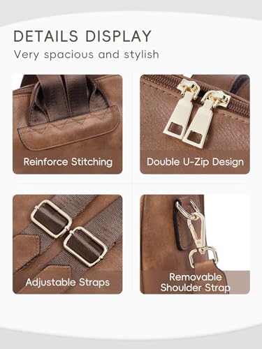 CLUCI Backpack Purse for Women, Womens Backpack Purse, Leather Anti-theft Large Fashion Designer Travel Bag Ladies Shoulder Bags