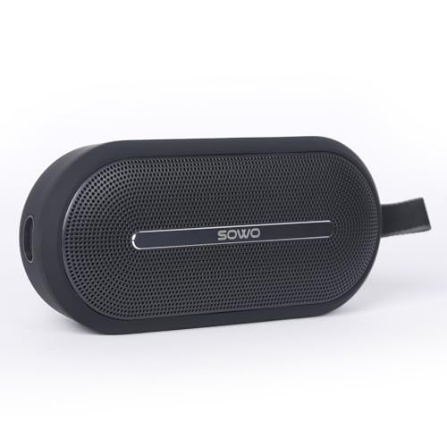 SOWO Portable Bluetooth Speaker with Powerful Bass - Wireless Speaker with Partyboom Technology - 30W, IP67 Waterproof - Stereo Sound for Outdoor, Camping and Travel Use - Black