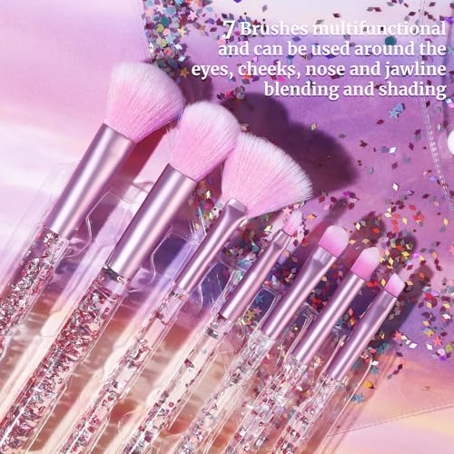 UCANBE Makeup Kit for Women & Teens,18 Colors Nude Eyeshadow +7pcs Soft Makeup Brushes + Pink Cosmetic Bag Makeup Sets, Shimmer Matte Glitter Makeup Palettes Set for Girls Beginners & Professional