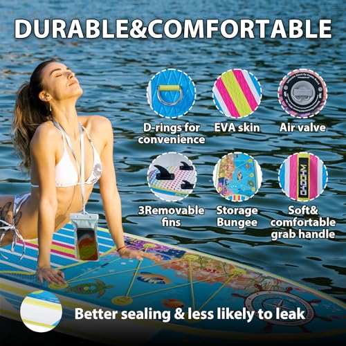 Inflatable Stand Up Paddle Board 11' × 33" × 6", Yoga Board with Durable SUP Accessories for Adults & Youth, Versatile Paddle Board