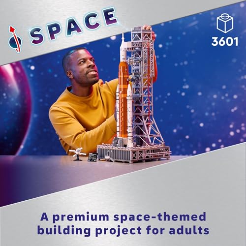 LEGO Icons NASA Artemis Space Launch System, Home and Office Décor, Space Gift for Adults, DIY Model Building Kit, Fun Project for Adults, Includes an Orion Capsule and Launch Tower, 10341