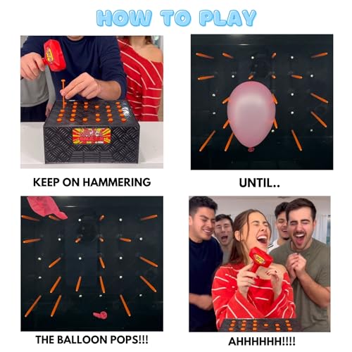 Wack A Balloon Strategy Board Game | Family Game Night Favorite | Engaging For Kids And Adults | Play Solo Or Challenge Friends | Popular Social Media Games Everyone Can Play | Ages 4+