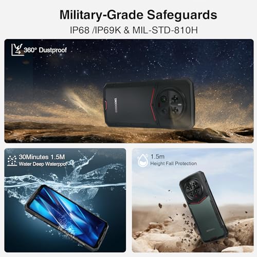 DOOGEE DK10 5G Rugged Smartphone 2024,32GB+512GB,120W Fast Charging(QI 50W),6.67”120Hz 2.5K AMOLED Display Rugged Smartphone,50MP+64MP+50MP+16MP,Octa Core Rugged Cell Phone,Fingerprint,NFC/OTG