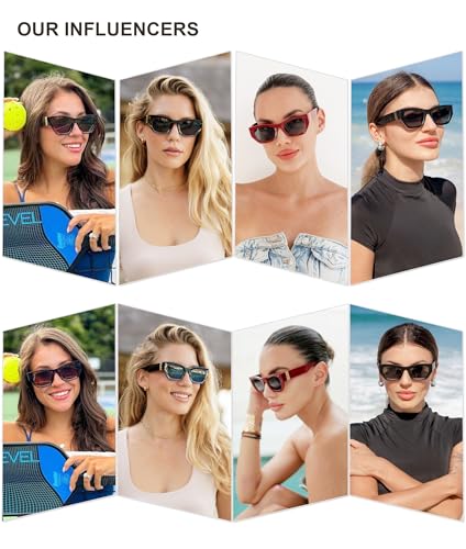 SOJOS Retro Cat Eye Sunglasses for Women Men Trendy Rectangle Designer Sunnies SJ2296