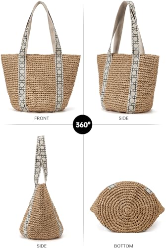 Straw Beach Bag The Tote Bag for Women straw purse hobo bags summer purses for women rattan wicker clutch pool raffia bag