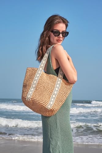 Straw Beach Bag The Tote Bag for Women straw purse hobo bags summer purses for women rattan wicker clutch pool raffia bag