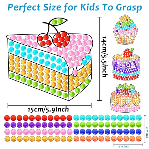 7pcs Summer Crafts Sweets Arts Crafts DIY Gem Diamond Suncatcher Crafts for Kids Cake Ice cream Diamond Painting Gift for Kids Girls Boys Aged 6 8 10 for Birthday Party Home School Decor