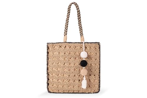 YXILEE Straw Tote Bag for Women - Summer Beach Bag Foldable Woven Tote Bags