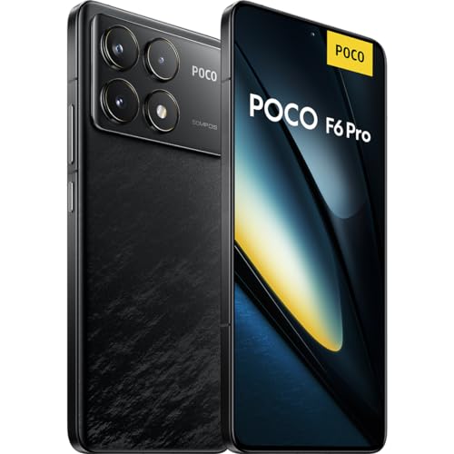 Xiaomi Poco F6 PRO 5G + 4G LTE 256GB + 12GB Global Version Unlocked 6.67" 120Hz 50Mp Triple Camera (Tmobile Mint Tello & Global) + (w/Fast Car 51W Bundle) (Black Global ROM)