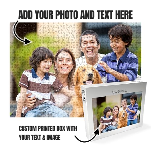 MyPuzzle Custom Photo Puzzle - Personalized Jigsaw Puzzle Made from Your Own Picture, Ideal Gift for Birthdays, Mother's Day, Valentine's Day & Weddings - 500 Pieces (Landscape/Horizontal)