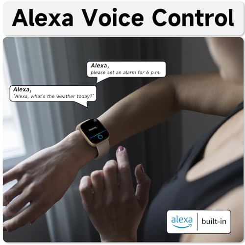 Smart Watch for Men Women,Alexa Built-in Smartwatch(Answer/Make Calls),1.83" HD Fitness Tracker,IP68 Waterproof 100+ Sport Mode Activity Tracker,Heart Rate SpO2 Sleep Monitor,iOS Android Compatible