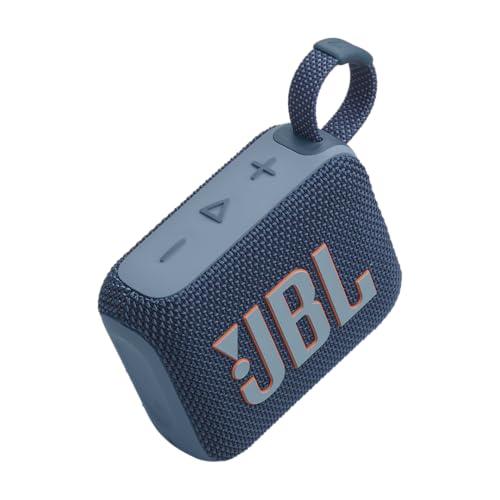 JBL Go 4 - Ultra-Portable, Waterproof and Dustproof Bluetooth Speaker, Big Pro Sound with punchy bass, 7-Hour Built-in Battery, Made in part with recycled materials (Blue)