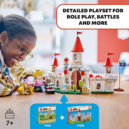 LEGO Super Mario Battle with Roy at Peach’s Castle, Nintendo Character Mario Toy for Kids, Castle Toy & Adventure Set, Super Mario Gift for Girls, Boys & Gamers Ages 7 and up, 71435