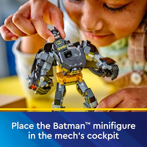 LEGO DC Batman: Batman Mech Armor Super Hero Toy, Collectible Robot Action Figure and Batman Minifigure Included, Creative Super Hero Gift for Kids & Batman Fans Ages 6 and Up, 76270