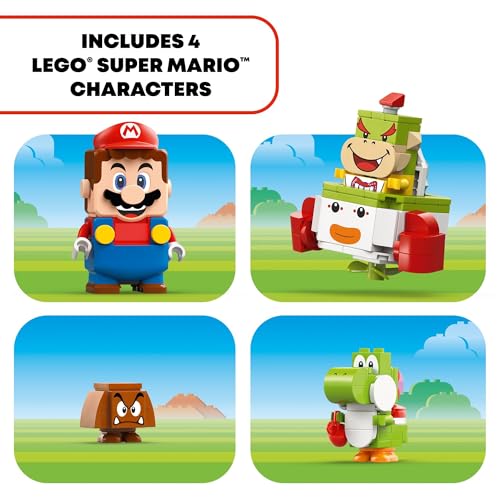 LEGO Super Mario Adventures with Interactive Mario, Bowser Jr.’s Clown Car Playset Vehicle, Yoshi Toy, Mario Playset, Nintendo Toy Gift for Boys, Girls and Gamers Ages 6 and Up, 71439