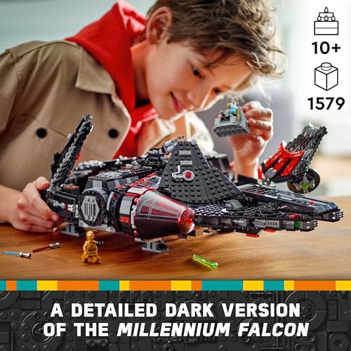 LEGO Star Wars The Dark Falcon Buildable Starship, Star Wars Toy Vehicle Set for Boys and Girls, Collectible Millenium Falcon Toy with 6 Star Wars Minifigures, Birthday Gift for Kids or Any Fan, 75389