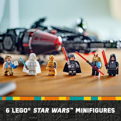 LEGO Star Wars The Dark Falcon Buildable Starship, Star Wars Toy Vehicle Set for Boys and Girls, Collectible Millenium Falcon Toy with 6 Star Wars Minifigures, Birthday Gift for Kids or Any Fan, 75389