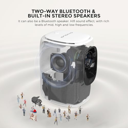 [Ultra Low Noise & Lens Cap-Dustproof] Mini Projector With WiFi And Bluetooth, ONOAYO GivingYou AY2Pro Portable Projector 550 ANSI, Electric Focus & Auto Keystone,Outdoor Projector For Phone/Laptop