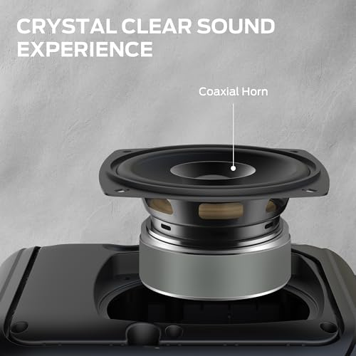 Monster Portable Bluetooth Speakers, Bluetooth Speaker Wireless with 40W Stereo Sound, Outdoor Speakers with Handle, 12H Playtime, Supports TF Card, AUX, FM Radio for Outdoor Indoor