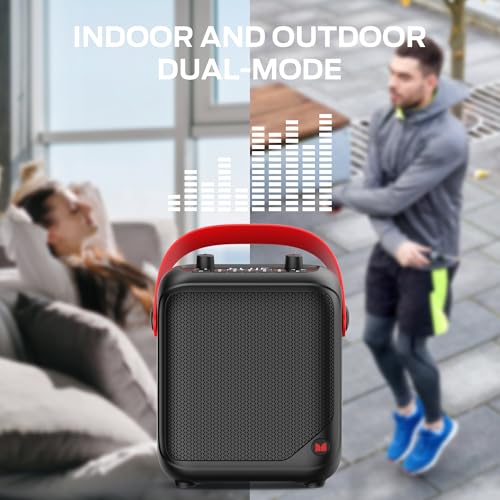 Monster Portable Bluetooth Speakers, Bluetooth Speaker Wireless with 40W Stereo Sound, Outdoor Speakers with Handle, 12H Playtime, Supports TF Card, AUX, FM Radio for Outdoor Indoor