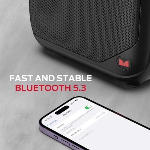 Monster Portable Bluetooth Speakers, Bluetooth Speaker Wireless with 40W Stereo Sound, Outdoor Speakers with Handle, 12H Playtime, Supports TF Card, AUX, FM Radio for Outdoor Indoor