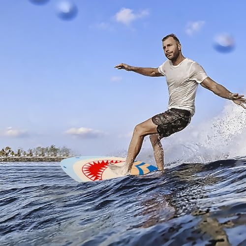 Skimboard 35 Inch Skim Boards for Beach Adults ＆ Kids, High Gloss Coat Wooden Skim Board for Beginners, Durable Lightweight Wood Body Board