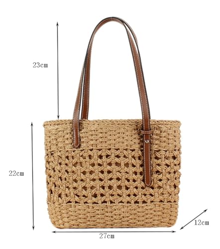 Womens Straw Tote Bag Handbag Summer Straw Beach Bag Hobo Bag Purse Handwoven Straw Bag Shoulder Bag Top Handle Bags 2024