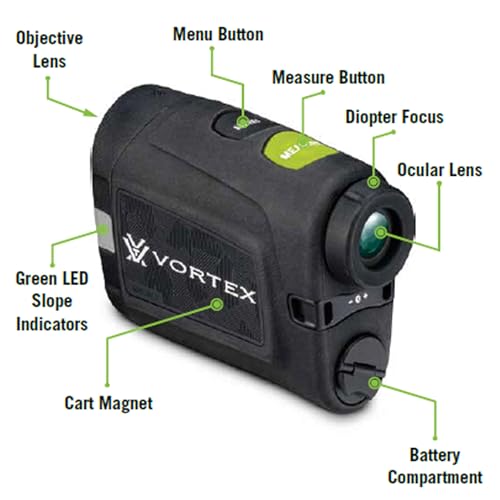 Vortex Optics Anarch Image Stabilized Golf Laser Rangefinder | Tournament Legal, PinSpotter Mode, Slope Mode, Cart Magnet, Waterproof, Shockproof | Unconditional, Unlimited