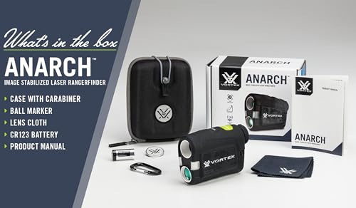 Vortex Optics Anarch Image Stabilized Golf Laser Rangefinder | Tournament Legal, PinSpotter Mode, Slope Mode, Cart Magnet, Waterproof, Shockproof | Unconditional, Unlimited