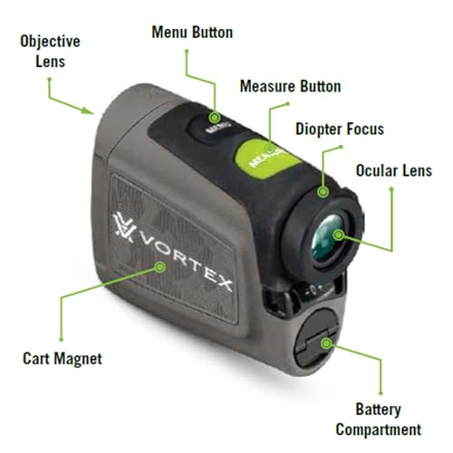 Vortex Optics Blade Series Golf Laser Rangefinders | Tournament Legal, PinSpotter Mode, Slope Mode (Select Model), Cart Magnet, Waterproof, Shockproof | Unconditional, Unlimited