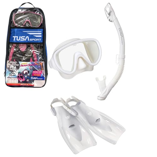 TUSA TUSA Sport Adult Serene Mask, Dry Snorkel, and Fins Travel Set