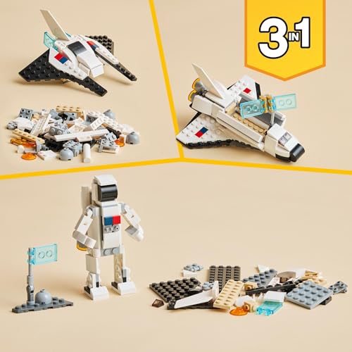 LEGO Creator Space Play Pack, 6 Adventurous Build Options in 1 Box Such as 2 Astronauts, a Space Dog, Viper Jet, Space Shuttle and Spaceship, a Great Gift for Space Lovers Ages 9 and Up, 66791