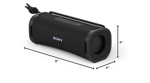 Sony ULT FIELD 1 Wireless Ultra Portable Bluetooth Compact Speaker, IP67 Waterproof, Dustproof, Shockproof and Rustproof with Enhanced Bass, 12 Hour Battery and Detachable Strap, Black - New