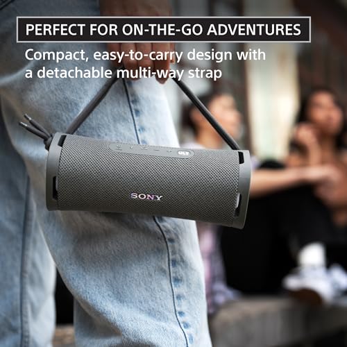 Sony ULT FIELD 1 Wireless Ultra Portable Bluetooth Compact Speaker, IP67 Waterproof, Dustproof, Shockproof and Rustproof with Enhanced Bass, 12 Hour Battery and Detachable Strap, Black - New