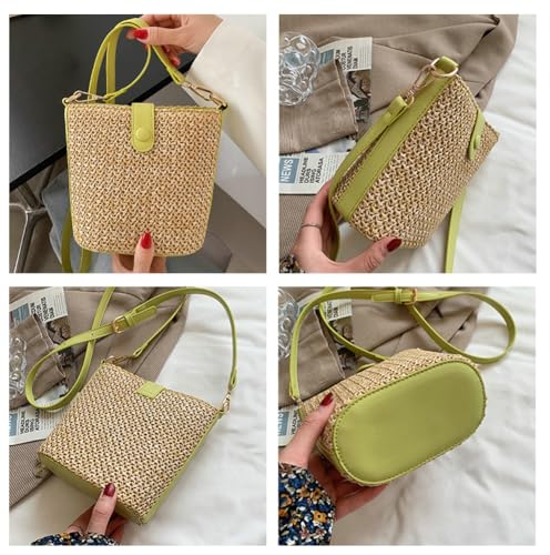 Straw Crossbody Purse Hobo Bags Women Vintage Shoulder Bag Everything Tote Bag Summer Beach Bag Cute Purse Work Travel Bag