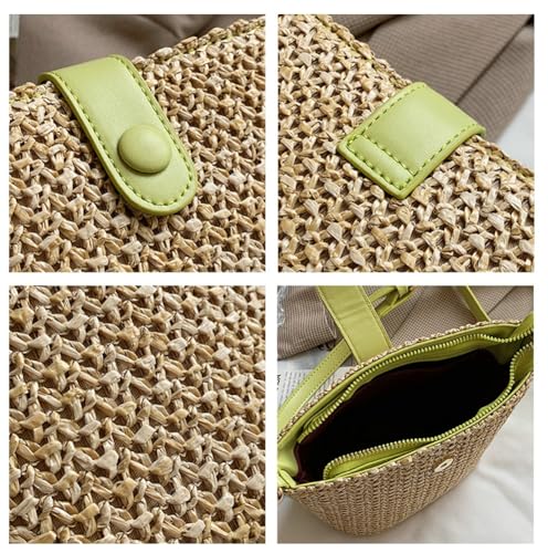 Straw Crossbody Purse Hobo Bags Women Vintage Shoulder Bag Everything Tote Bag Summer Beach Bag Cute Purse Work Travel Bag