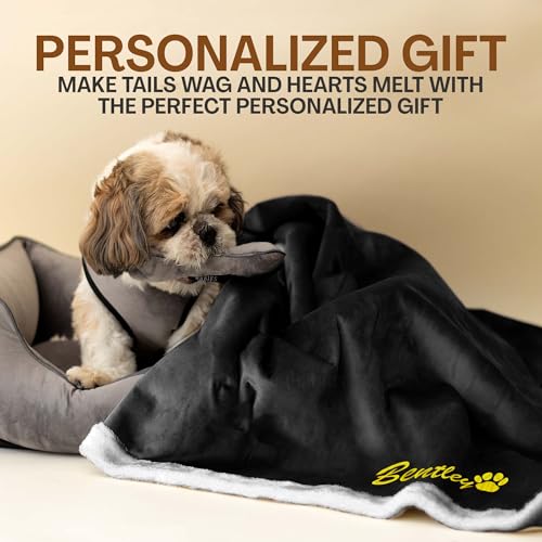 Personalized Dog Blanket with Name, Custom Blankets for Dog Bed Car, and Couch, Embroidered Waterproof Dog Blanket Soft and Comfortable for Small, Medium & Large Dogs, Best Gift for Pet Lovers…