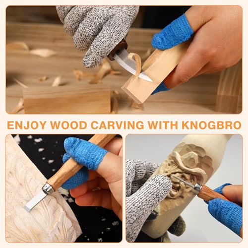 42PCS Wood Carving Kit for Beginners,14 Basswood, Wood Whittling Kits for Beginner and Kids, Wood Carving Tools with Safety Protection. 10pcs Wood Carving Knife with 14pcs Wood Block.