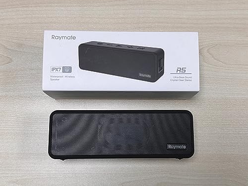 Raymate Bluetooth Speakers, 20W IPX7 Waterproof Speaker Wireless Bluetooth-V5.0, HiFi Stereo Sound, 1000mins Playtime, Portable Speaker for Home, Outdoor, Party