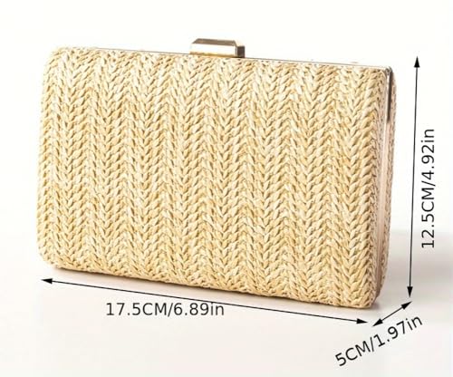 Straw Shoulder Bag Beach Bags For Women Rattan Purses Wicker Handbags Summer Straw Crossbody Bag Casual Handbag Purse 2024