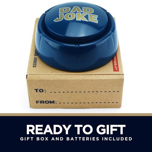 The Ultimate Dad Joke Button Funny Gift for Dads and Fathers 75 Hilarious Dad Jokes - Ready to Gift Box, Fun for Dads, Kids, Grandpa, Uncles, The Gift of Laughs, Hilarious Family Friendly Jokes