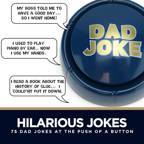 The Ultimate Dad Joke Button Funny Gift for Dads and Fathers 75 Hilarious Dad Jokes - Ready to Gift Box, Fun for Dads, Kids, Grandpa, Uncles, The Gift of Laughs, Hilarious Family Friendly Jokes