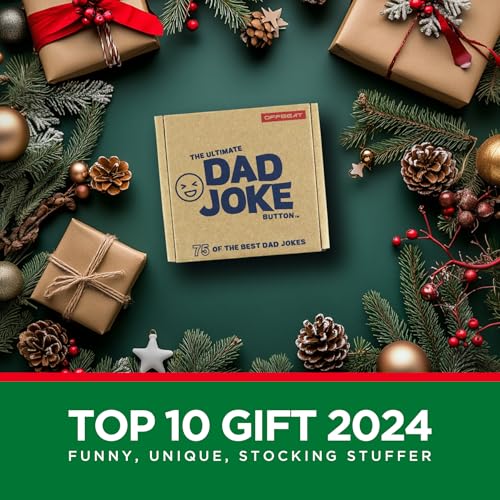 The Ultimate Dad Joke Button Funny Gift for Dads and Fathers 75 Hilarious Dad Jokes - Ready to Gift Box, Fun for Dads, Kids, Grandpa, Uncles, The Gift of Laughs, Hilarious Family Friendly Jokes