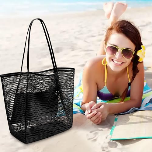 Mesh Tote Beach Bag,Women Fairycore Hobo Bag,Shoulder Bag,Soft Summer Casual Crochet Bags