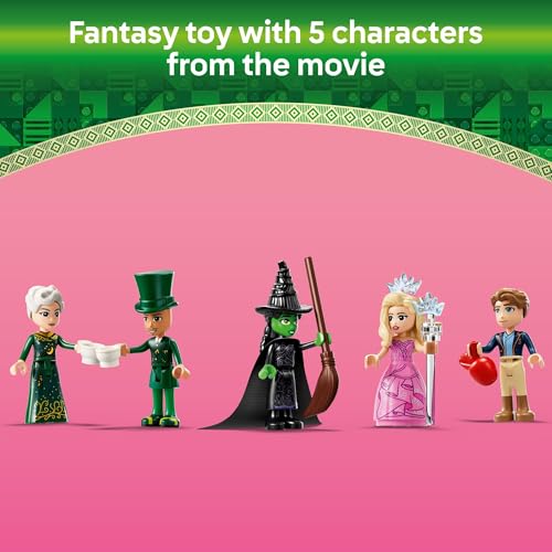 LEGO Wicked Welcome to Emerald City Collectible Toy, Dollhouse Playset with Glinda and Elphaba Mini Dolls, Halloween Toy Gift for Girls and Boys Ages 9 and Up or Any Fan of The Iconic Movie, 75684