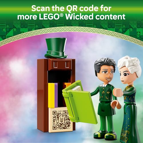 LEGO Wicked Welcome to Emerald City Collectible Toy, Dollhouse Playset with Glinda and Elphaba Mini Dolls, Halloween Toy Gift for Girls and Boys Ages 9 and Up or Any Fan of The Iconic Movie, 75684