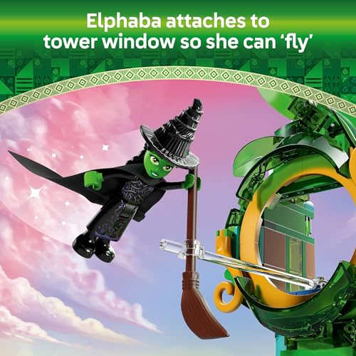 LEGO Wicked Welcome to Emerald City Collectible Toy, Dollhouse Playset with Glinda and Elphaba Mini Dolls, Halloween Toy Gift for Girls and Boys Ages 9 and Up or Any Fan of The Iconic Movie, 75684