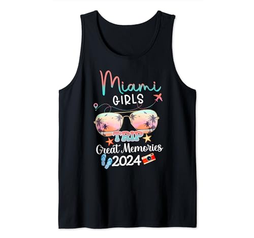 Girls Trip Miami 2024 Sunglasses Summer Weekend Party Tank Top